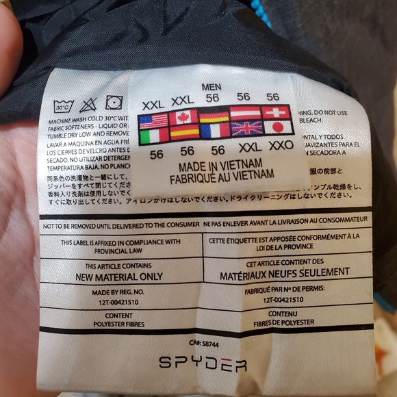 Blue Black Spyder Jacket - Picture 6 of 6